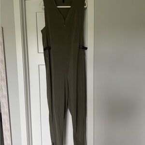 Lululemon Athletica LAB Sarala Olive Green Jumpsuit XL